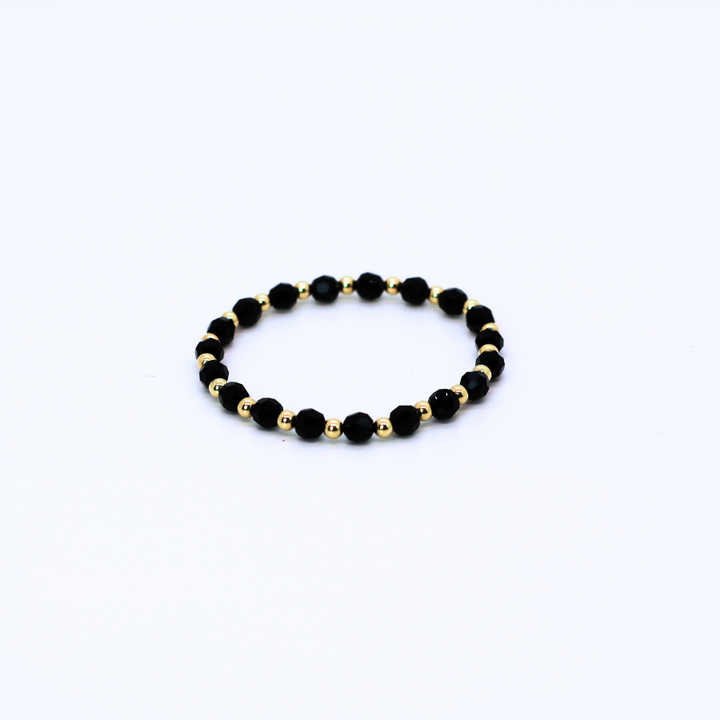 GRACE 6mm Swarovski & Gold, Jet