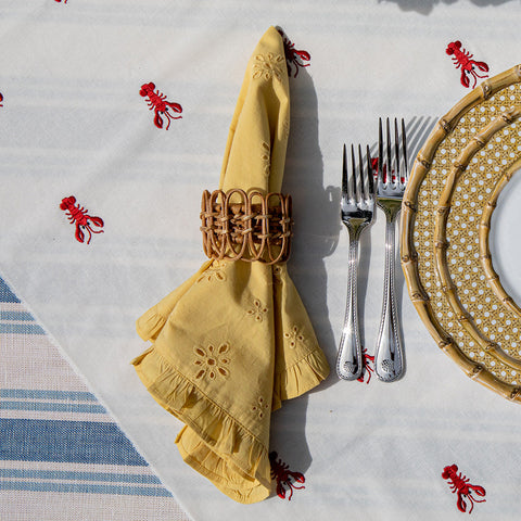 Eyelet Napkin Set/4 - Sunflower