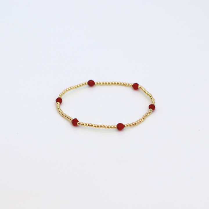 CLASSIC Gold & Swarovski 2mm, Garnet