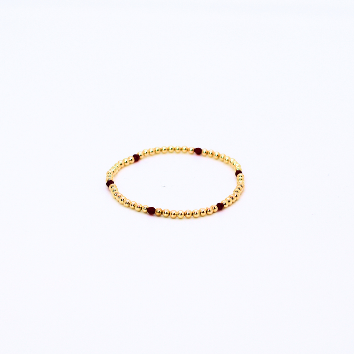 CLASSIC Gold & Swarovski 3mm, Garnet