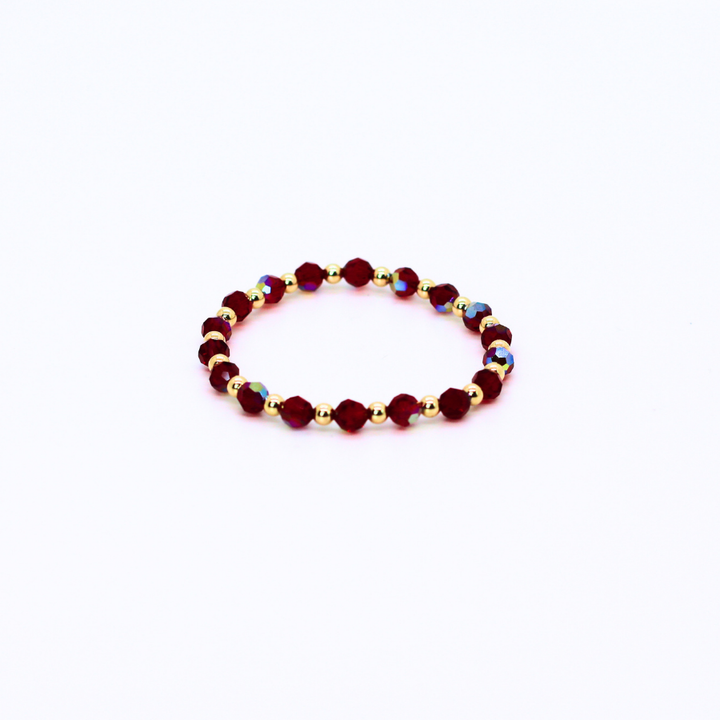 GRACE 6mm Swarovski & Gold, Garnet
