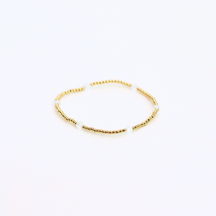 CLASSIC Gold & Swarovski 2mm, Crystal