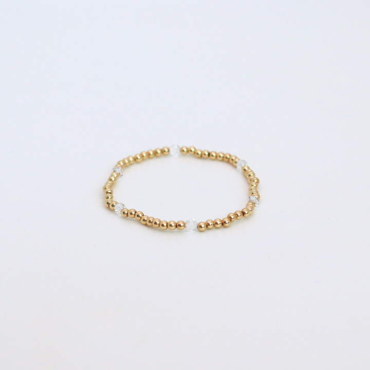 CLASSIC Gold & Swarovski 3mm, Crystal