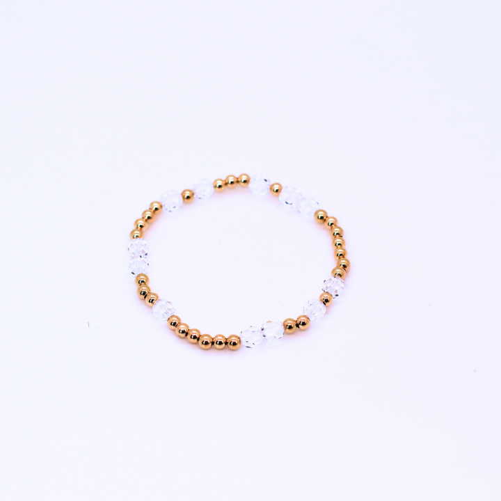 HOPES PROMISE 6mm Swarovski & Gold, Crystal