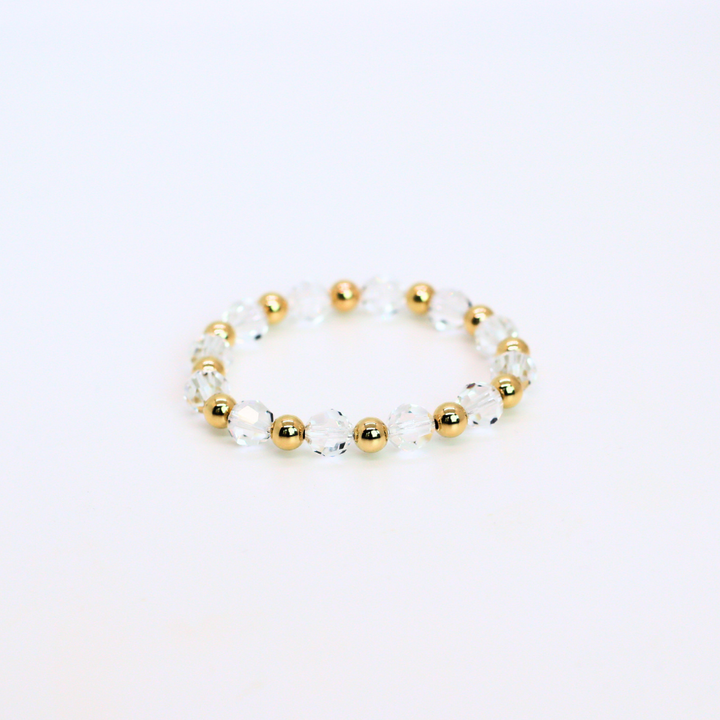 GRACE 8mm Swarovski & Gold, Crystal