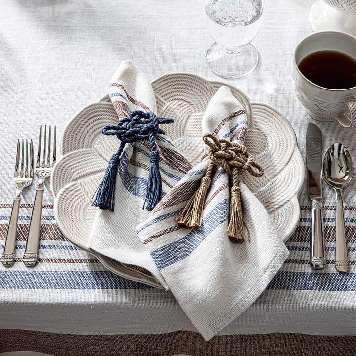 Mystic Knot Napkin Ring Set/4 - Taupe