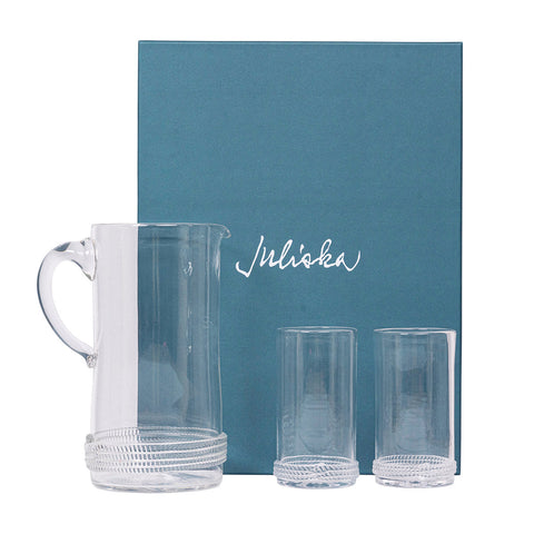 Dean Glass Pitcher and Highball Set/3pc