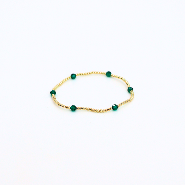CLASSIC Gold & Swarovski 2mm, Emerald