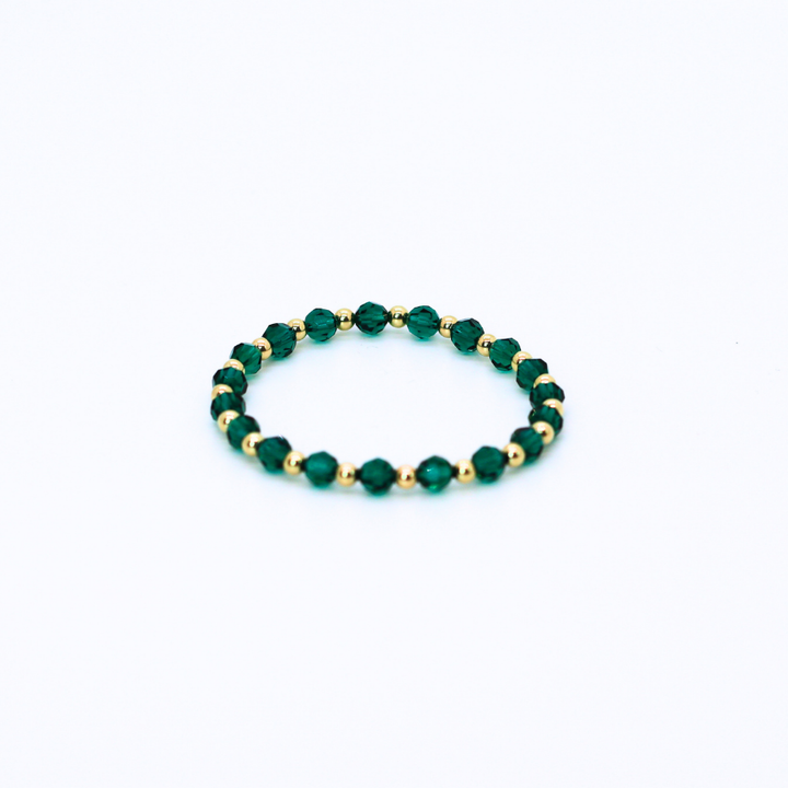 GRACE 6mm Swarovski &amp; Gold, Emerald