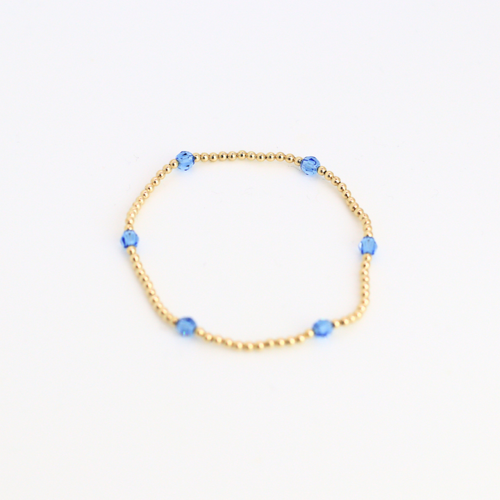 CLASSIC Gold &amp; Swarovski 2mm, Sky Blue