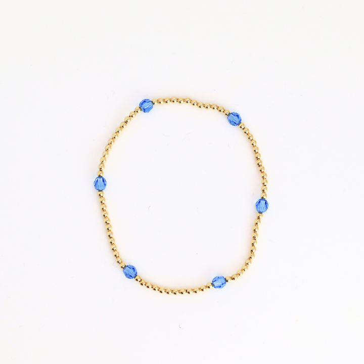 CLASSIC Gold &amp; Swarovski 2mm, Sky Blue