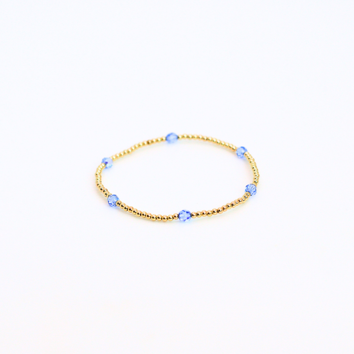CLASSIC Gold &amp; Swarovski 2mm, Sky Blue