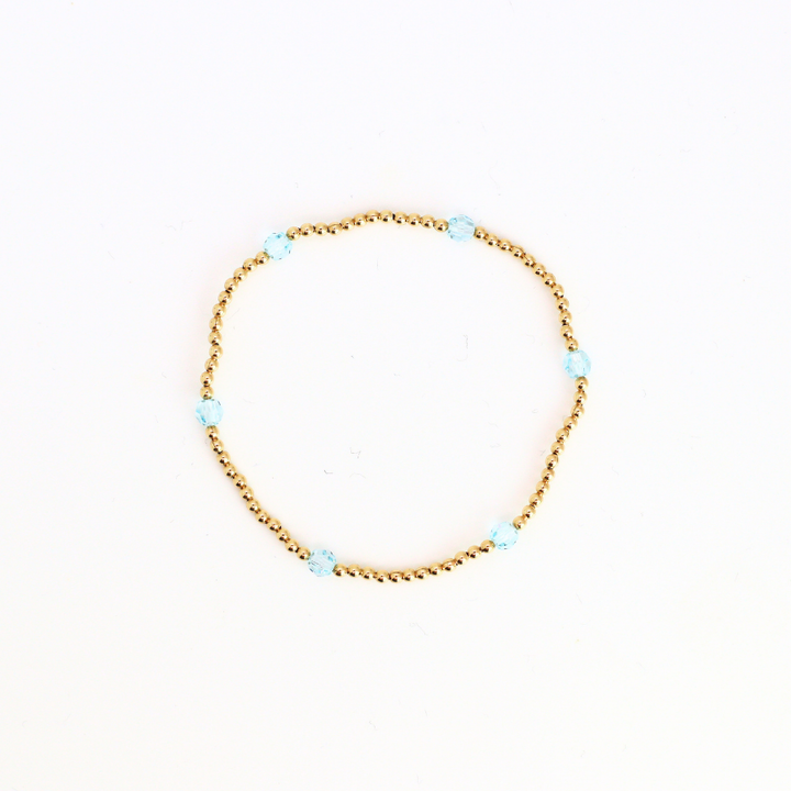 CLASSIC Gold &amp; Swarovski 2mm, Ice Blue