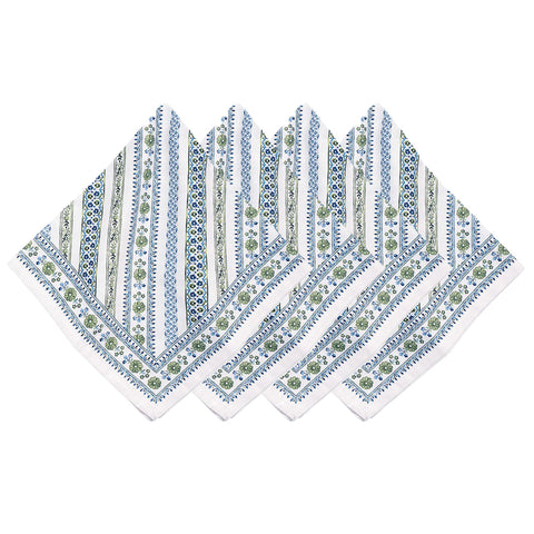 Seville Stripe Napkin Set/4 - Green