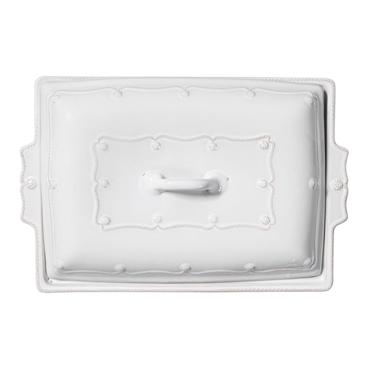 Berry & Thread 13" Rectangular Baker with Lid - Whitewash