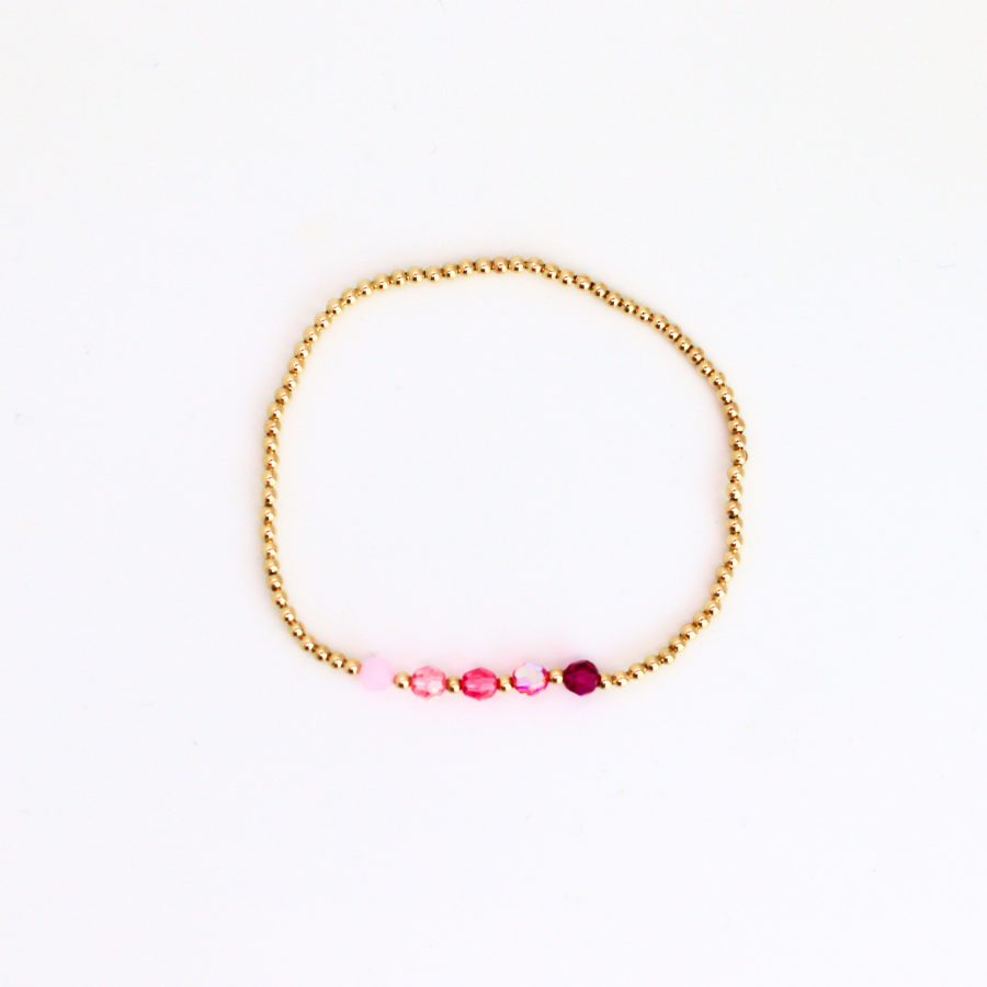 Rose Ombre 2mm Gold Bracelet