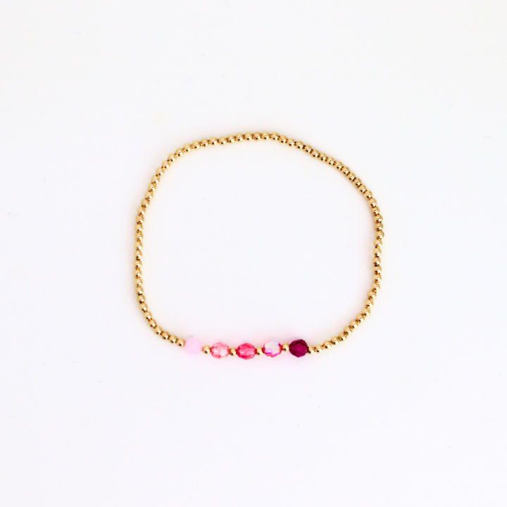 Rose Ombre 2mm Gold Bracelet