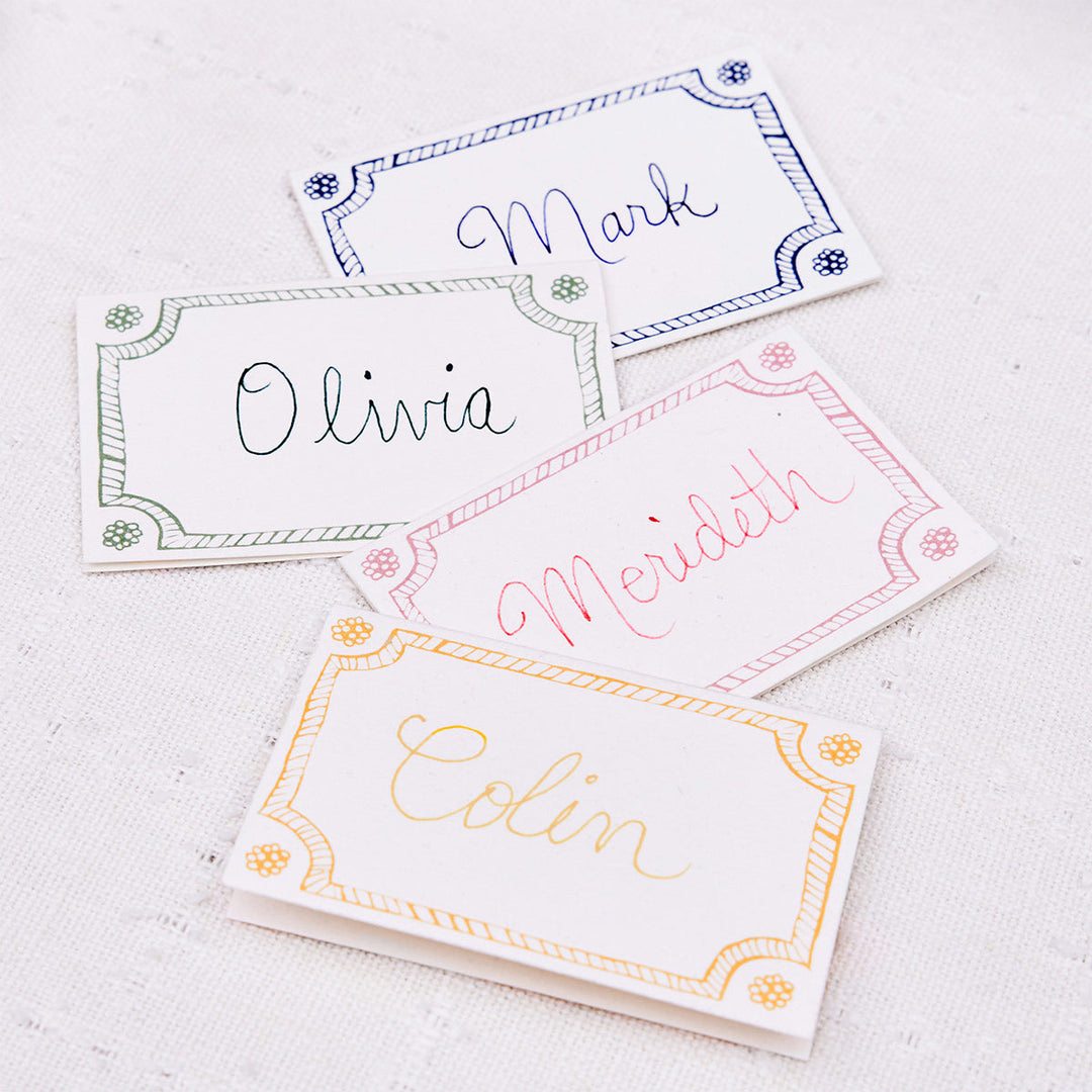 Berry &amp; Thread Place Card Set/12 - Basil