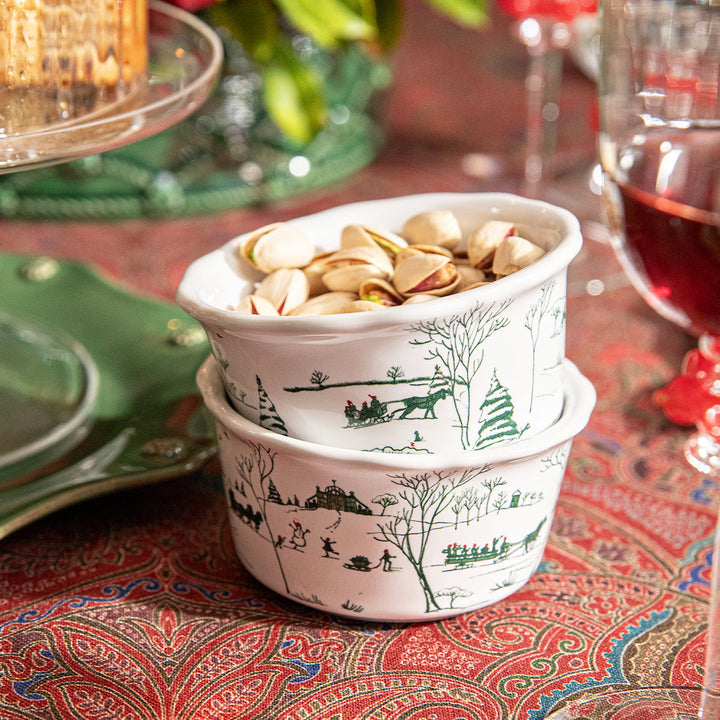Country Estate Winter Frolic Ramekin - Evergreen