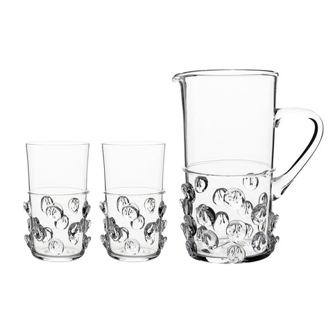 Florence Glass Pitcher and Highball Set/3pc