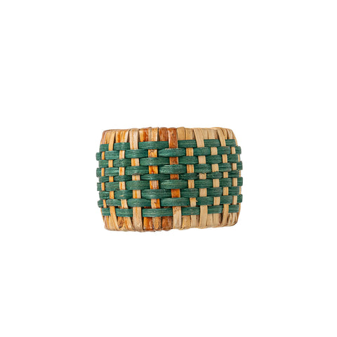 Woven Napkin Ring Set/4 - Green