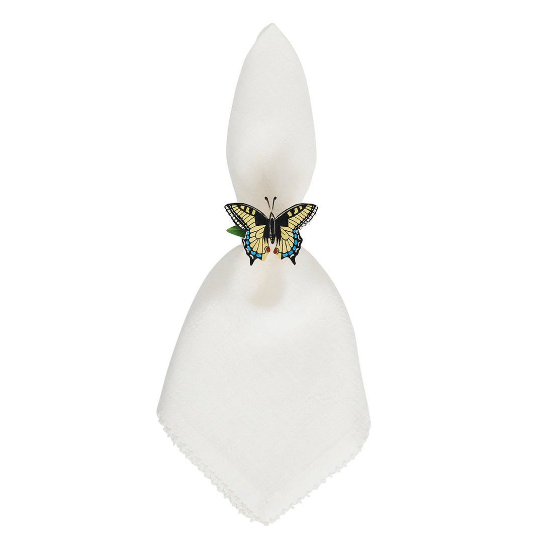 Meadow Walk Butterfly Napkin Ring Assorted Set/4 - Multi