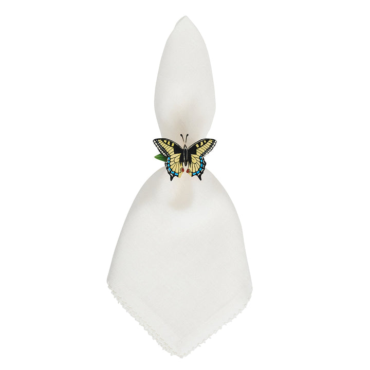 Meadow Walk Butterfly Napkin Ring Assorted Set/4 - Multi