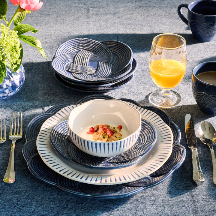 Le Panier Mystic Knot Charger/Platter - Denim