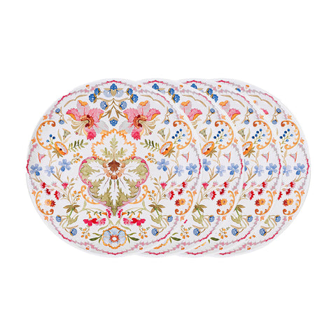 Sofia Melamine Dessert/Salad Plate Set/4 - Multi