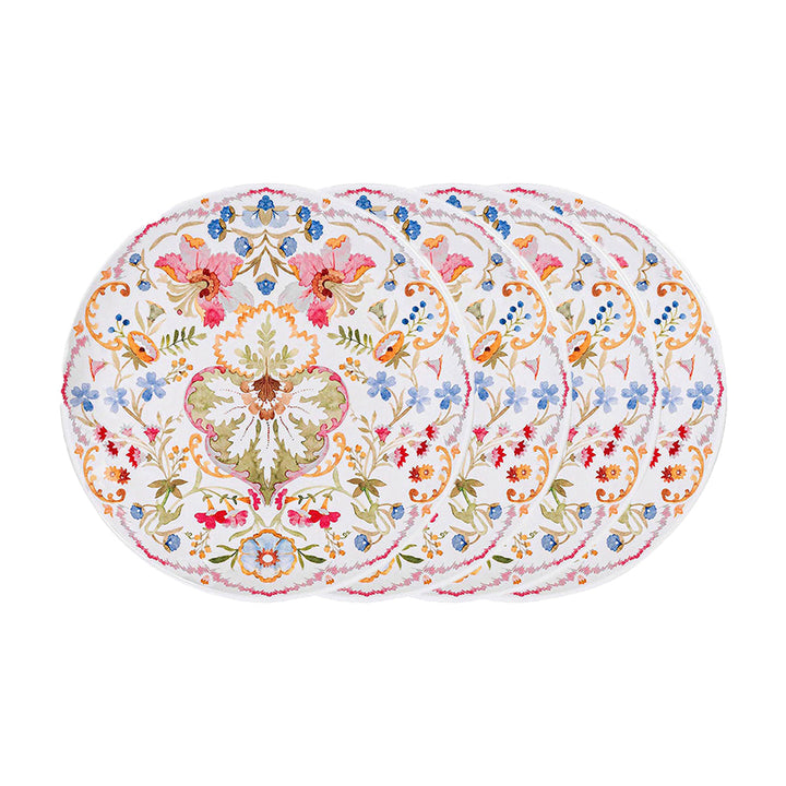 Sofia Melamine Dessert/Salad Plate Set/4 - Multi