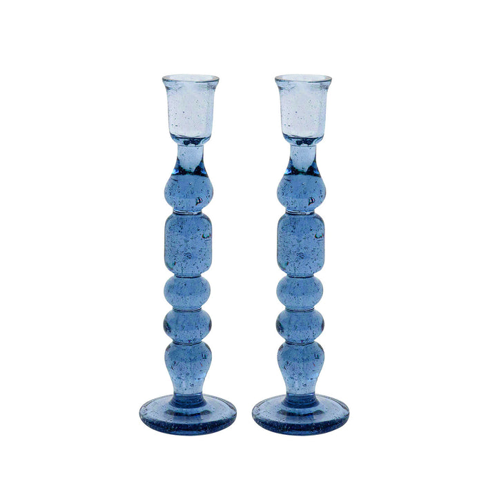 Provence 9" Candlestick set/2 - Chambray