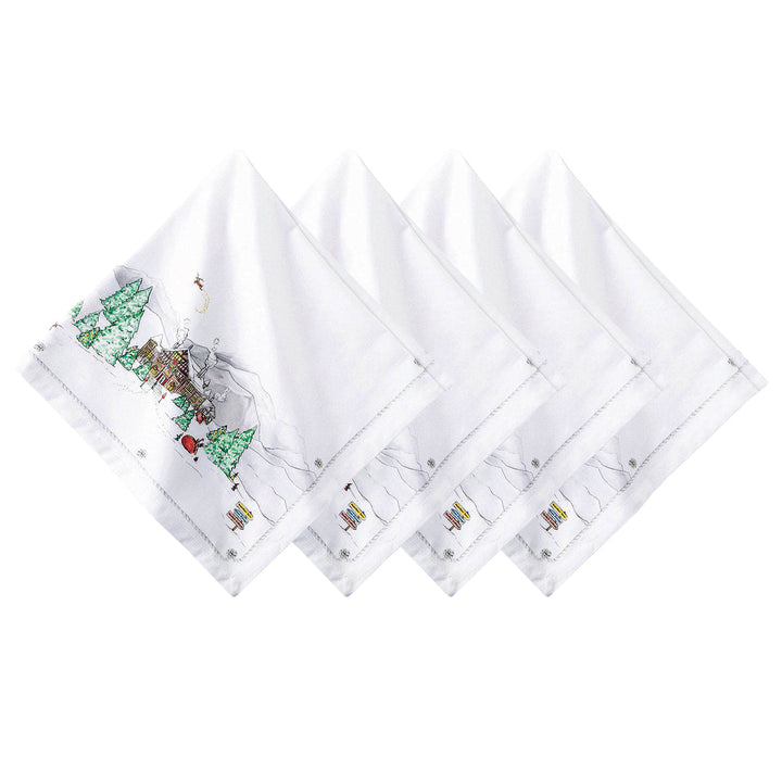 Berry &amp; Thread North Pole Napkin Set/4 - Multi
