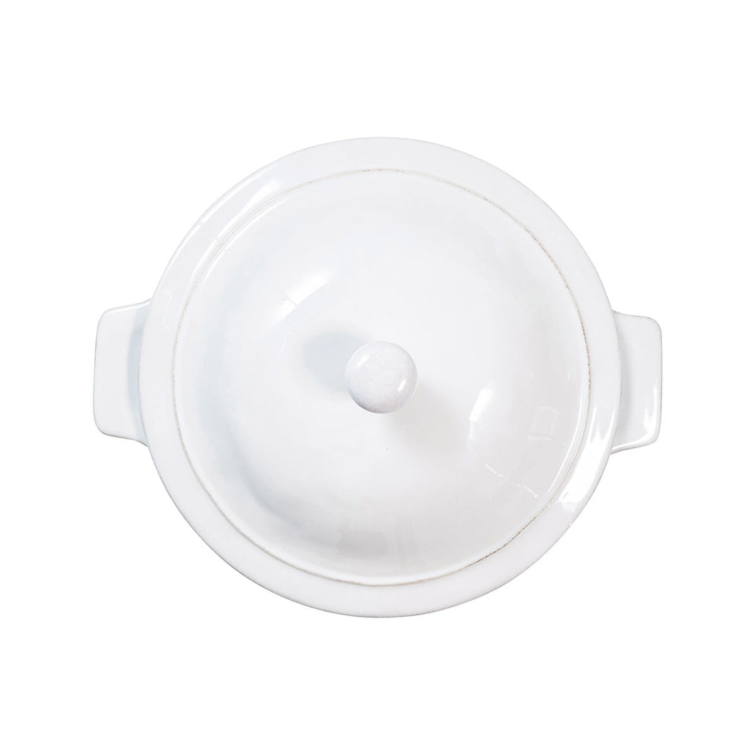 Puro 12" Casserole with Lid - Whitewash