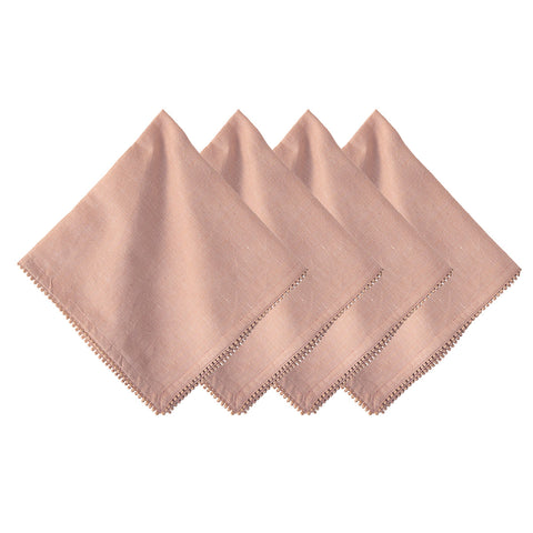 Berry Trim Napkin Set/4 - Blush