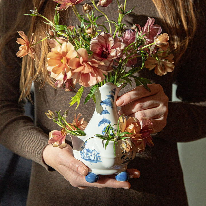 Country Estate 6" Tulipiere Vase - Delft Blue