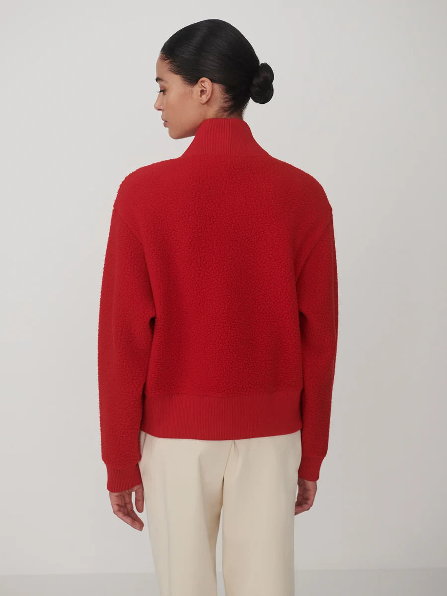 Mumford Half Zip Fleece (Washed Red)