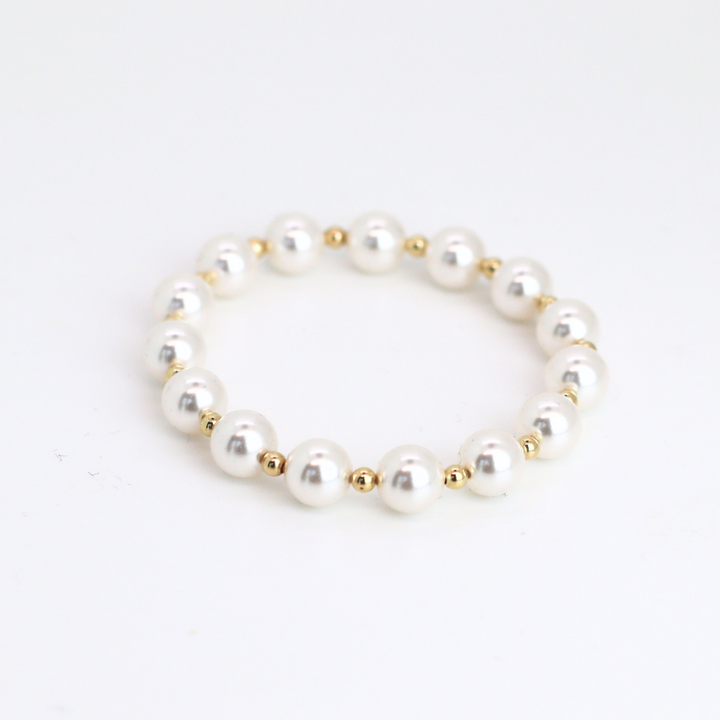 GRACE 8mm Pearl, 3mm Gold