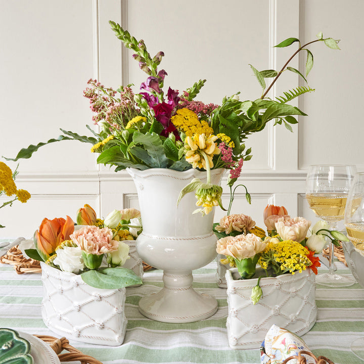 Berry &amp; Thread Petite Parterre Garden Half Circle Vase Set/2 - Whitewash
