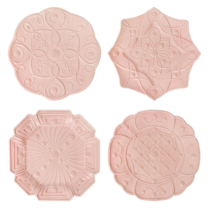 Jardins Du Monde Dessert/Salad Plate Assorted Set/4 - Blush