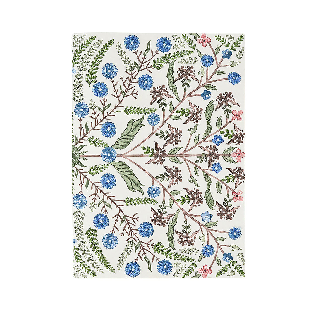 Villa Seville Embroidered 7" x 10" Paper Journal - Chambray