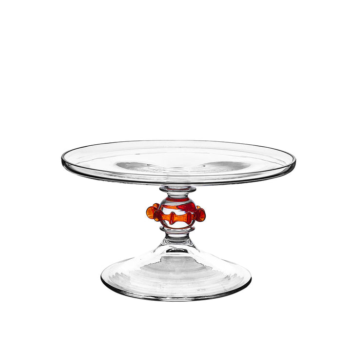 Nell Ruffle Petite Cake Dome &amp; Stand Set - Ruby