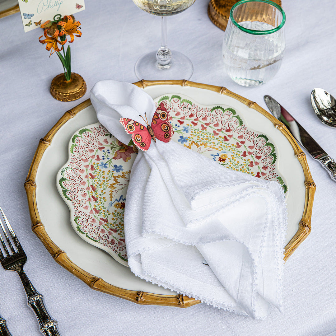 Meadow Walk Butterfly Napkin Ring Assorted Set/4 - Multi