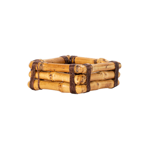 Bamboo Napkin Ring Set/4 - Natural