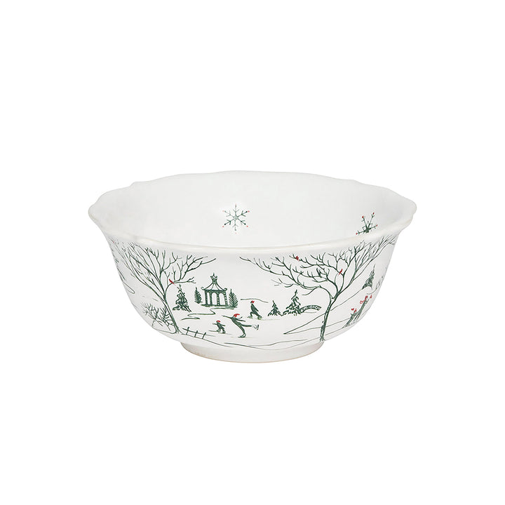 Country Estate Winter Frolic Cereal/Ice Cream Bowl - Evergreen