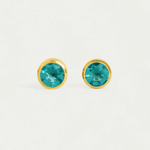 Signature Midi Knockout Studs - Paraiba Blue