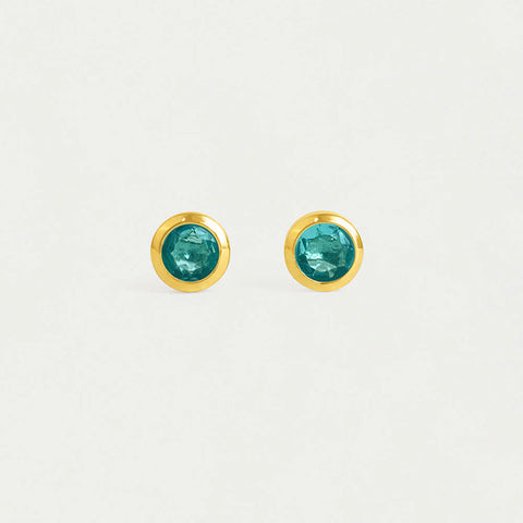 Signature Small Knockout Studs - Paraiba Blue