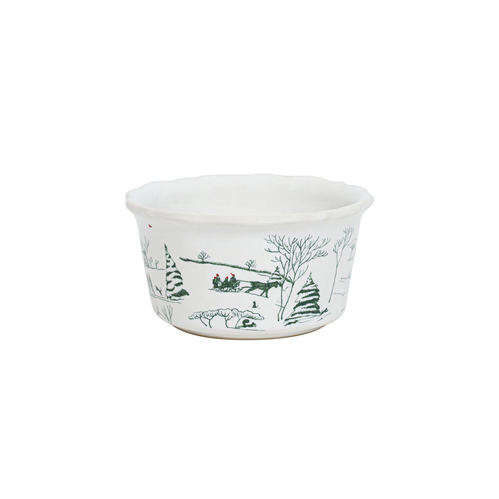 Country Estate Winter Frolic Ramekin - Evergreen