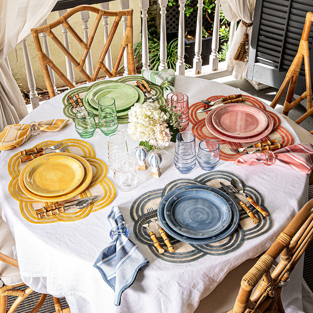 Scallop Stripe Placemat - Seagrass