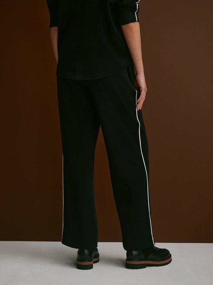Brushed Rib Straight Leg Pant 30 (Black / Snow White)