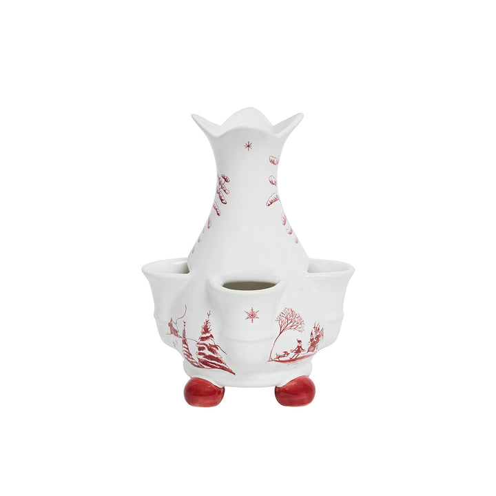 Country Estate Winter Frolic 6" Tulipiere Vase - Ruby